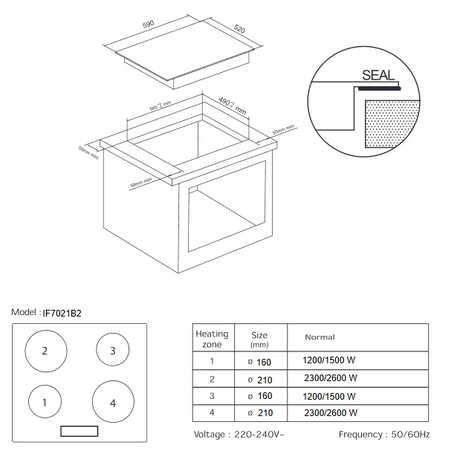 Варочная панель Midea  MC-IF7021B2