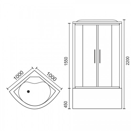 Душевая кабина Royal Bath RB 100NRW-Т  прозрачное