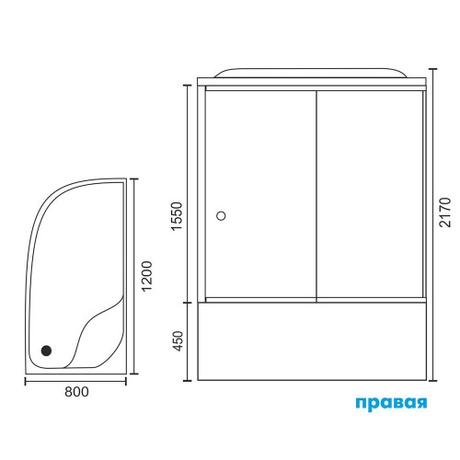 Душевая кабина Royal Bath RB 8120ВК1-M матовое