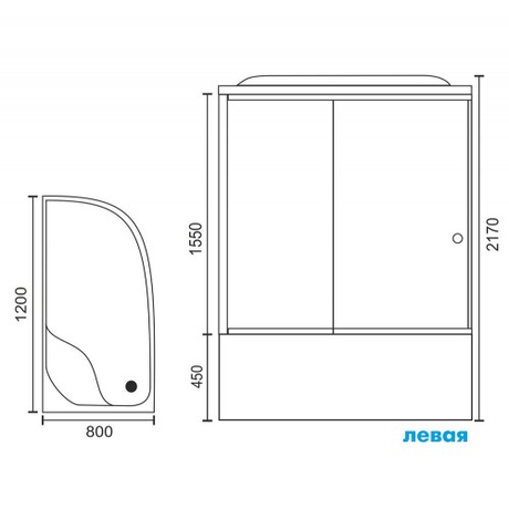 Душевая кабина Royal Bath RB 8120ВК4-МТ  прозрачное