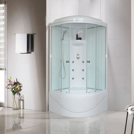 Душевая кабина Royal Bath RB 90BK3-WT белое/прозрачное