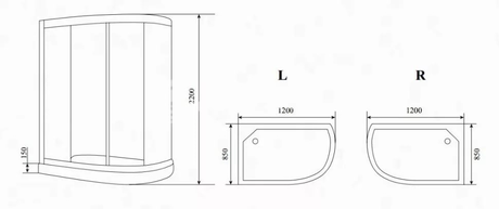 Душевая кабина Timo Standart T-1102 R