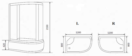 Душевая кабина Timo Standart T-1120 R 