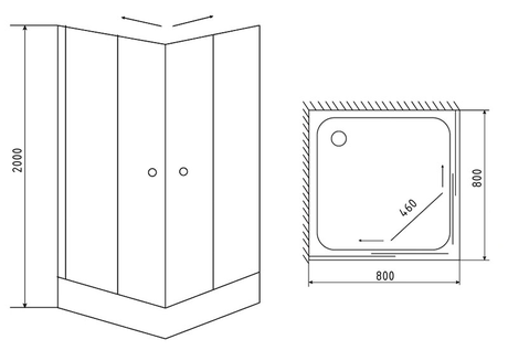 Душевая кабина Timo TL-8002 Romb