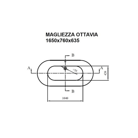 Ванна  MAGLIEZZA OTTAVIA DO 165×76