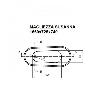 Ванна  MAGLIEZZA SUSANNA 166x72