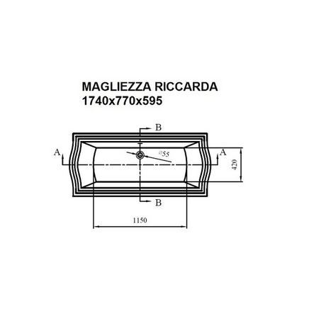 Ванна  MAGLIEZZA RICCARDA DO 174×77