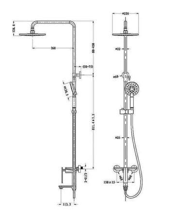 Душевая система Orans OLS-7539