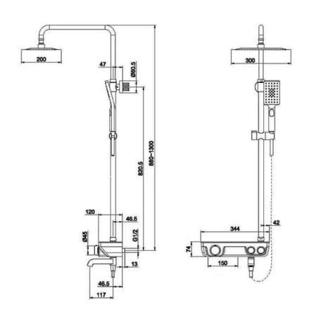 Душевая система Orans OLS-7554H