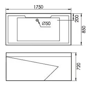 Ванна  Gemy G9065 K R