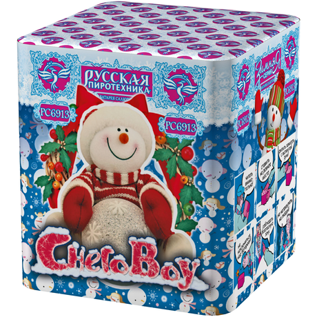 Батарея салютов Русская пиротехника СНЕГОBOY РС6913