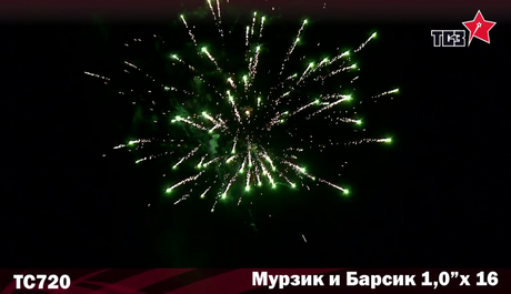 Батарея салютов Русская пиротехника БАРСИК И МУРЗИК РС7930