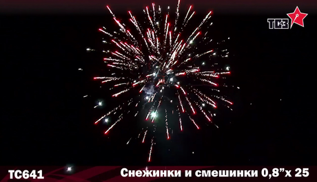 Батарея салютов Русская пиротехника СНЕЖИНКИ И СМЕШИНКИ РС6934