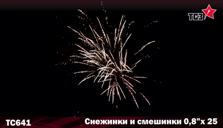 Батарея салютов Русская пиротехника СНЕЖИНКИ И СМЕШИНКИ РС6934