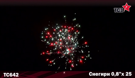 Батарея салютов Русская пиротехника СНЕГИРИ РС6932