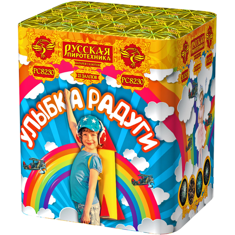 Батарея салютов Русская пиротехника УЛЫБКА РАДУГИ РС8230