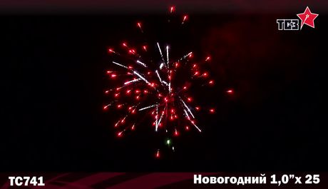 Батарея салютов Русская пиротехника НОВОГОДНИЙ РС7950