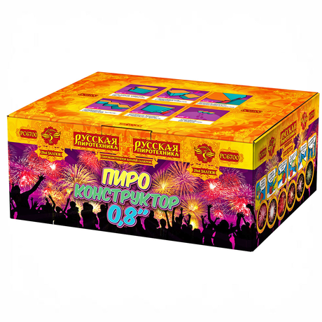 Батарея салютов Русская пиротехника ПИРОКОНСТРУКТОР 0,8 РС6700