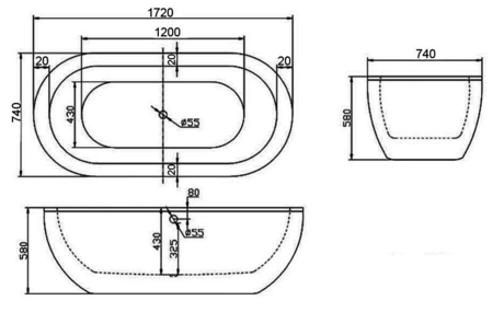 Ванна  Abber   AB9241