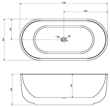 Ванна  Abber   AB9244