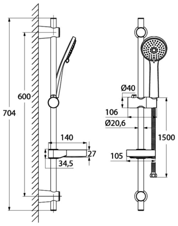 Душевая система IDDIS Cuba CUB3F00i16 