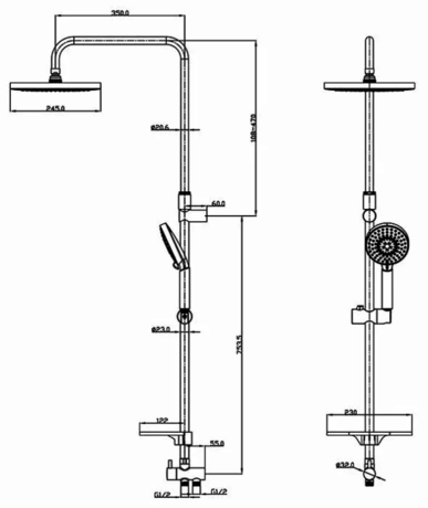 Душевая система IDDIS Mirro MIRSB5Fi76 