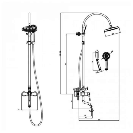 Душевая система IDDIS Oldie OLDSB3Fi06 