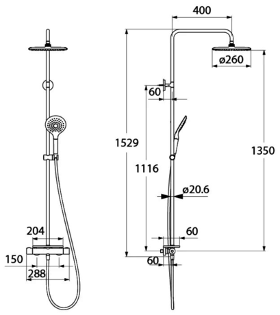 Душевая система IDDIS Termospot TSTSBSTi06 