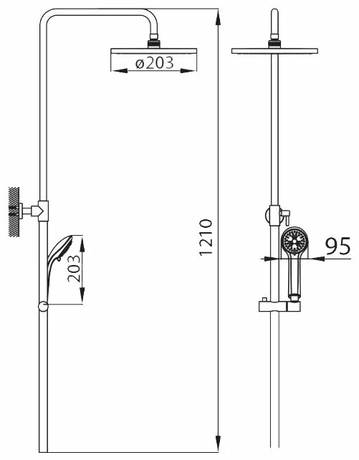 Душевая система Milardo 2403F21M76