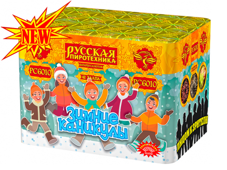 Батарея салютов Русская пиротехника ЗИМНИЕ КАНИКУЛЫ