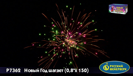 Батарея салютов Русский фейерверк Новый Год шагает P7362