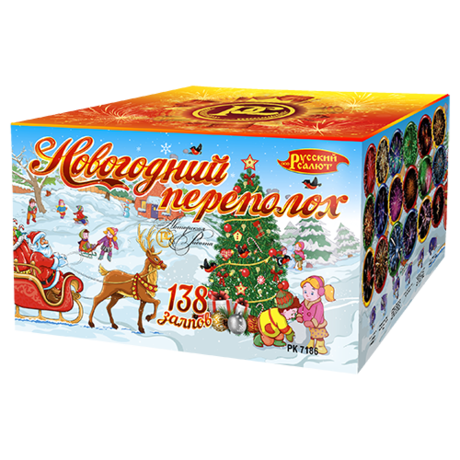 Батарея салютов Русский Салют  Новогодний переполох РК7186