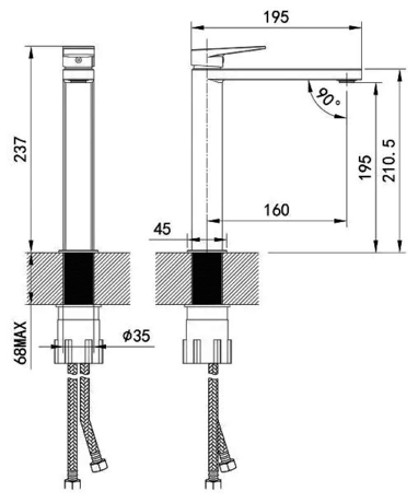 Смеситель IDDIS Bridge BRDSB01i01