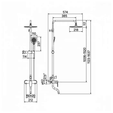 Душевая система IDDIS Cloud CLOSB00i06