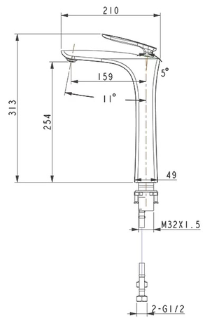 Смеситель Timo Helmi 4011/00-16F хром-белый