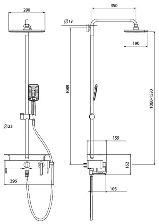 Душевая система Lemark LM6462WG