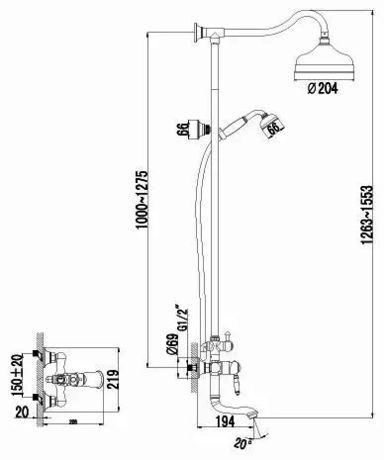 Душевая система Lemark Villa LM4862B