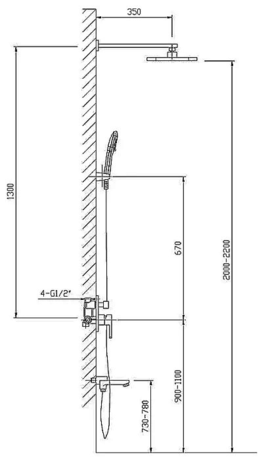 Душевая система Timo Selene SX-3069/00SM (1013) хром