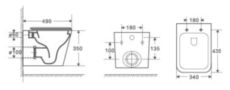 Унитаз WELTWASSER  GELBACH 004 GL-WT