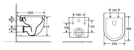 Унитаз WELTWASSER  HEIMBACH 004 GL-WT