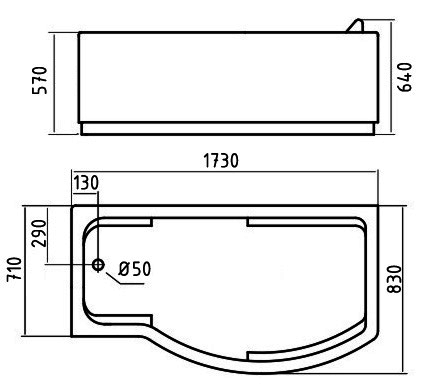 Ванна  Gemy G9010 B L