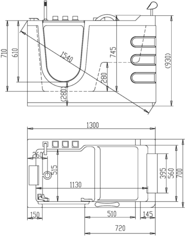 Ванна  Abber   AB9000 C L