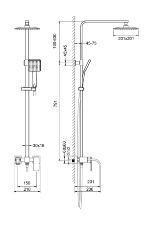 Душевая система Timo Selene SX-1013/00z хром