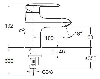 Смеситель Jacob Delafon Kumin E99984-CP	