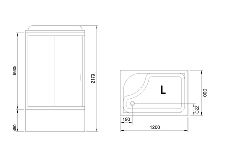 Душевая кабина Royal Bath RB 8120 BP1-M L 