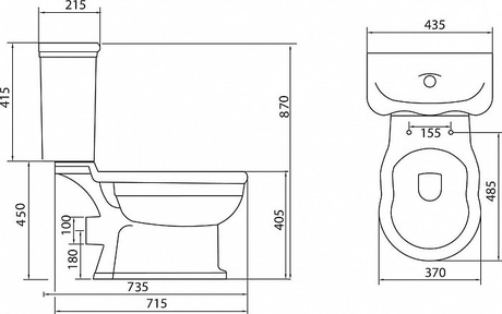 Унитаз BelBagno BOHEME BB115CP