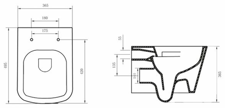 Унитаз BelBagno ALBANO BB120CHR