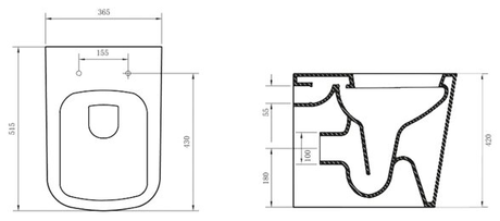 Унитаз BelBagno ALBANO BB120CBR