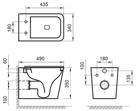 Унитаз BelBagno ARDENTE-R BB520CHR-NERO