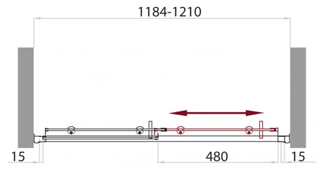 Душевое ограждение BelBagno UNO-195-BF-1-120-C-Cr